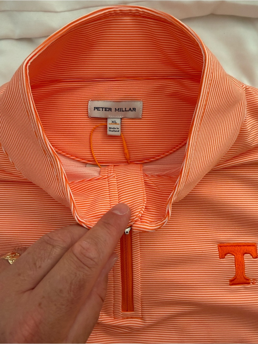 (New) University of Tennessee Peter Millar Quarter-Zip Pullover - Picture 3 of 6